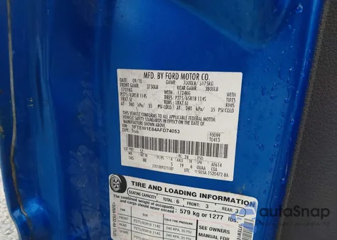 2010 Ford F-150 Xl/Xlt from USA, damaged, VIN 1FTEW1E84AFD74053